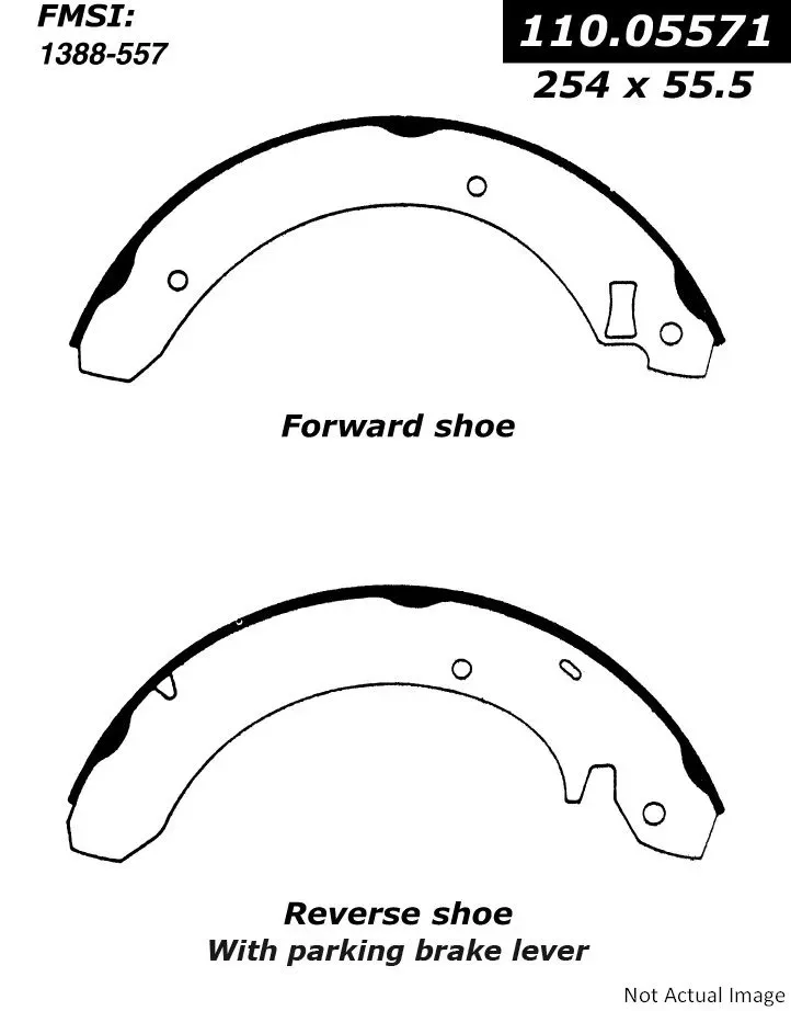 Centric Premium Brake Shoes 111.05571 - 111.05571