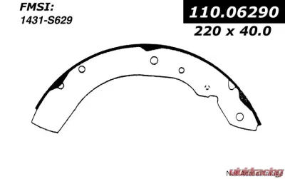 Centric Premium Brake Shoes 111.06290 - 111.06290
