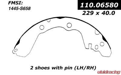 Centric Premium Brake Shoes 111.06580 - 111.06580