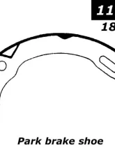 Centric Premium Parking Brake Shoes 111.07010                                     - 111.07010 - Image 2