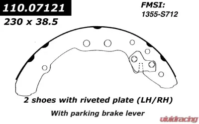 Centric Premium Brake Shoes 111.07121 - 111.07121
