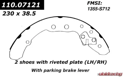 Centric Premium Brake Shoes 111.07121 - 111.07121