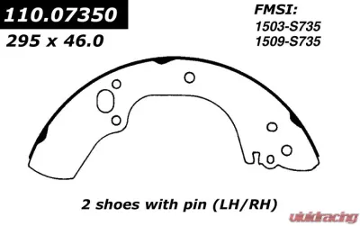 Centric Premium Brake Shoes 111.07350 - 111.07350