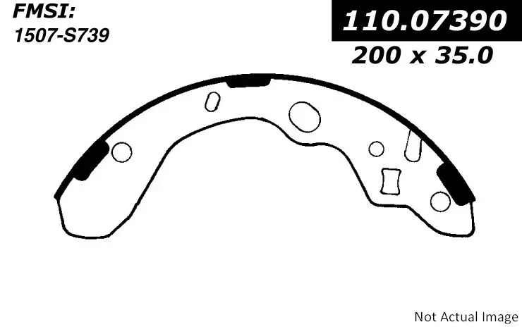Centric Premium Brake Shoes 111.07390 - 111.07390