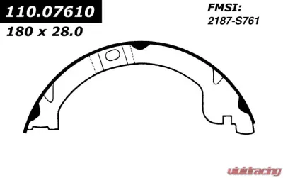 Centric Premium Parking Brake Shoes 111.07610 - 111.07610