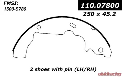 Centric Premium Brake Shoes 111.07800 - 111.07800