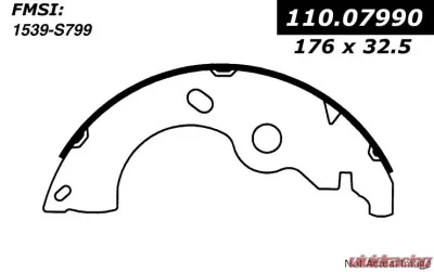 Centric Premium Brake Shoes 111.07990 - 111.07990