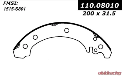 Centric Premium Brake Shoes 111.08010 - 111.08010