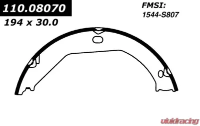 Centric Premium Parking Brake Shoes 111.08070 - 111.08070