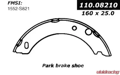 Centric Premium Parking Brake Shoes 111.08210 - 111.08210