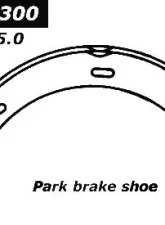 Centric Premium Parking Brake Shoes 111.08300                                     - 111.08300 - Image 2