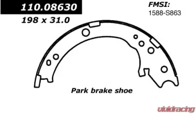 Centric Premium Parking Brake Shoes 111.08630 - 111.08630
