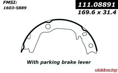 Centric Premium Parking Brake Shoes 111.08891 - 111.08891