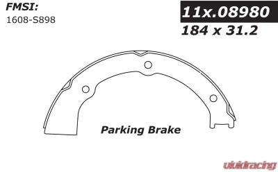 Centric Premium Parking Brake Shoes 111.08980 - 111.08980