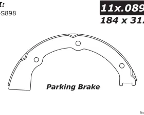 Centric Premium Parking Brake Shoes 111.08980