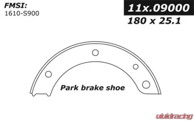 Centric Premium Parking Brake Shoes 111.09000 - 111.09000