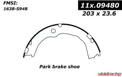 Centric Premium Parking Brake Shoes 111.09480 - 111.09480