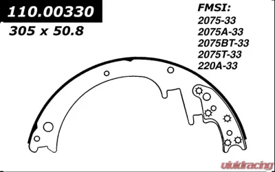 Centric Heavy Duty Brake Shoes 112.00330 - 112.00330