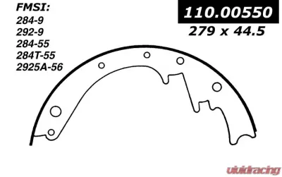 Centric Heavy Duty Brake Shoes 112.00550 - 112.00550