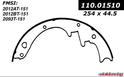 Centric Heavy Duty Brake Shoes 112.01510 - 112.01510