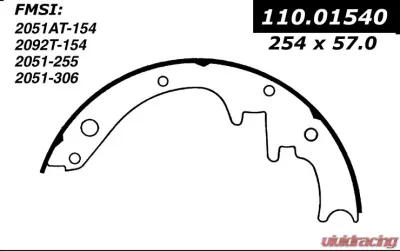 Centric Heavy Duty Brake Shoes 112.01540 - 112.01540