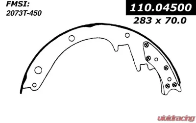 Centric Heavy Duty Brake Shoes 112.04500 - 112.04500
