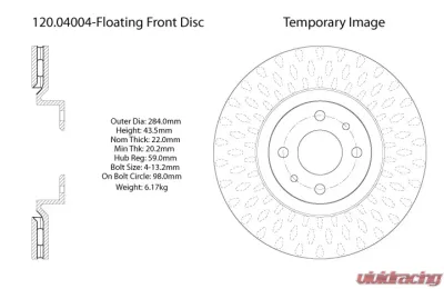 Centric Premium Brake Rotor 120.04004 - 120.04004