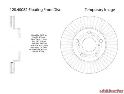 Centric Premium Brake Rotor 120.40082 - 120.40082