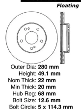 Centric Premium Brake Rotor 120.42043                                     - 120.42043 - Image 4