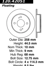 Centric Premium Brake Rotor 120.42051                                     - 120.42051 - Image 4