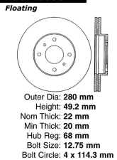 Centric Premium Brake Rotor 120.42055                                     - 120.42055 - Image 4