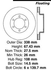 Centric Premium Brake Rotor 120.44127                                     - 120.44127 - Image 4