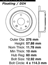 Centric Premium Brake Rotor 120.49007                                     - 120.49007 - Image 4