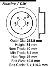 Centric Premium Brake Rotor 120.51012                                     - 120.51012 - Image 4
