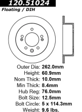 Centric Premium Brake Rotor 120.51024                                     - 120.51024 - Image 4