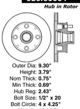 Centric Premium Brake Rotor 120.61004                                     - 120.61004 - Image 2
