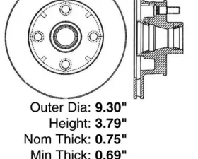 Centric Premium Brake Rotor 120.61004