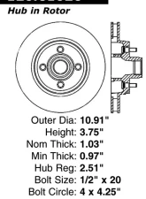 Centric Premium Brake Rotor 120.61026                                     - 120.61026 - Image 4