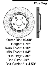 Centric Premium Brake Rotor 120.61045                                     - 120.61045 - Image 4