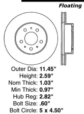 Centric Premium Brake Rotor 120.61047                                     - 120.61047 - Image 4