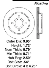 Centric Premium Brake Rotor 120.61050                                     - 120.61050 - Image 4