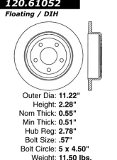 Centric Premium Brake Rotor 120.61052                                     - 120.61052 - Image 4