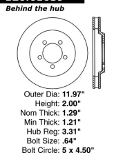Centric Premium Brake Rotor 120.61059                                     - 120.61059 - Image 4