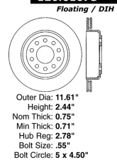 Centric Premium Brake Rotor 120.61075                                     - 120.61075 - Image 4