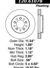 Centric Premium Brake Rotor 120.61078                                     - 120.61078 - Image 4