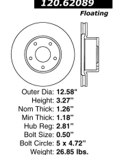 Centric Premium Brake Rotor 120.62089                                     - 120.62089 - Image 4