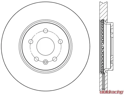 Centric Premium Brake Rotor 120.62148 - 120.62148