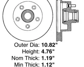 Centric Premium Brake Rotor 120.63000