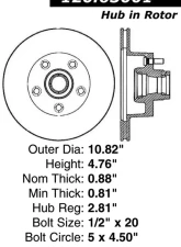 Centric Premium Brake Rotor 120.63001                                     - 120.63001 - Image 4