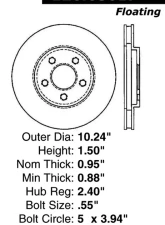 Centric Premium Brake Rotor 120.63017                                     - 120.63017 - Image 4